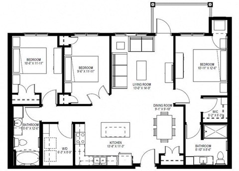 3 Bedroom Floor Plan